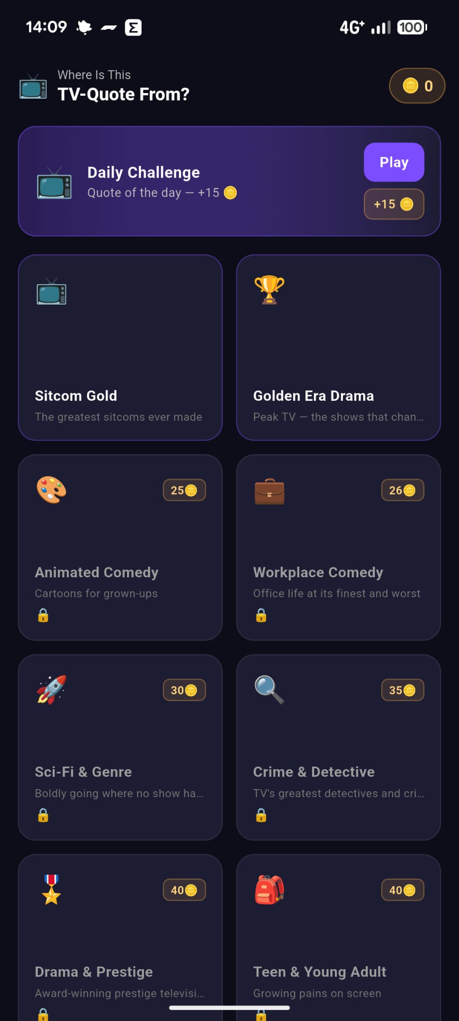 Where Is This TV-Quote From? home screen
